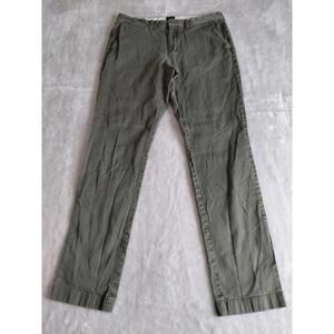 J Crew Mens 770 32x34 Stretch Chino Pants Olive Green Straight